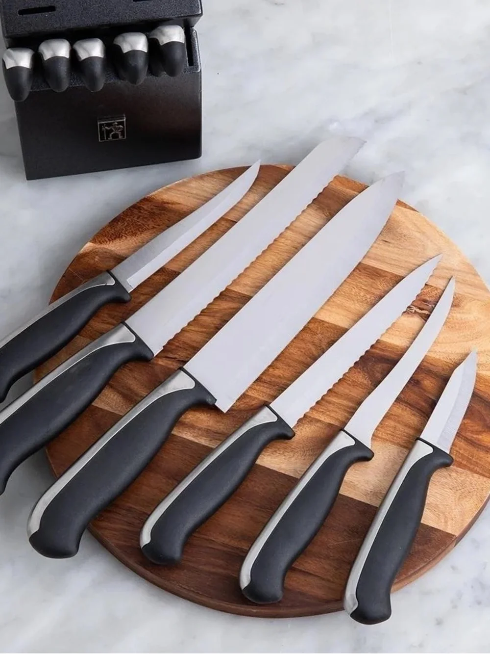 NEW J.A. Henckels International Everedge Plus II 12-PC Knife Block Set Sealed